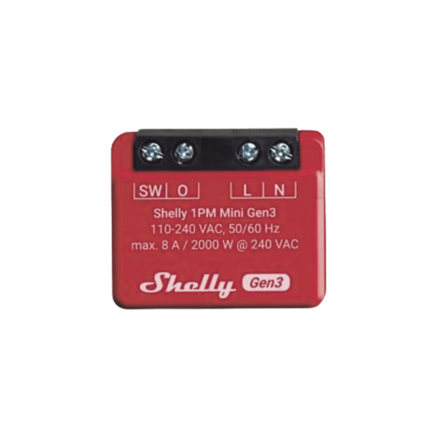 Mini Interruptor inteligente con Wi-Fi, medición de consumo, 1 canal 8A, compatible con asistentes de voz Alexa y GoogleHome SHELLY SHELLY1PMMINIGEN3 - SILYMX