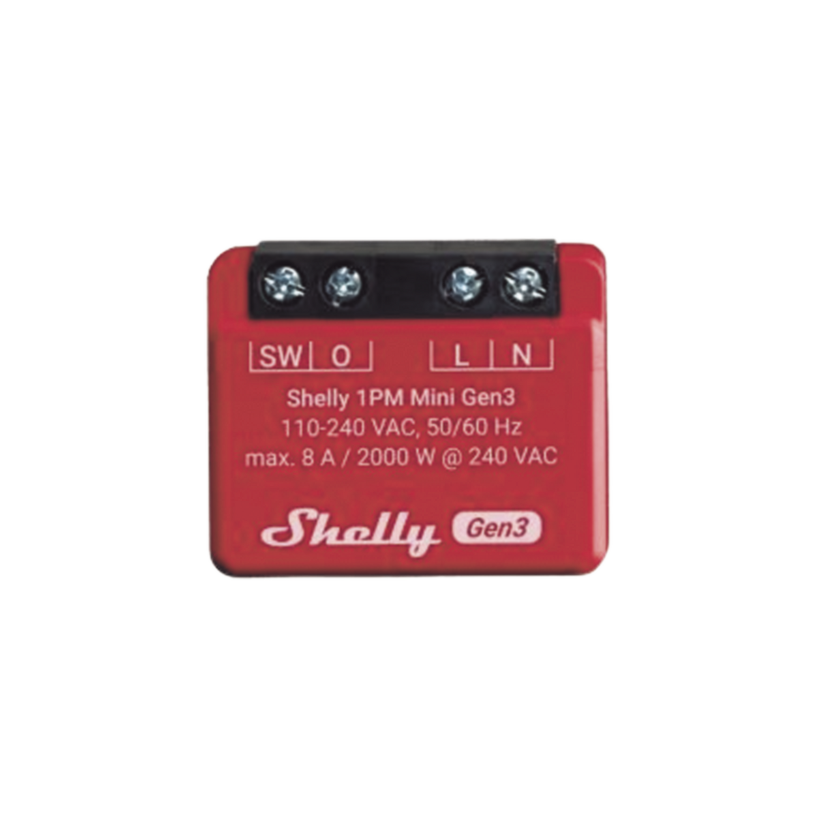 Mini Interruptor inteligente con Wi-Fi, medición de consumo, 1 canal 8A, compatible con asistentes de voz Alexa y GoogleHome SHELLY SHELLY1PMMINIGEN3 - SILYMX