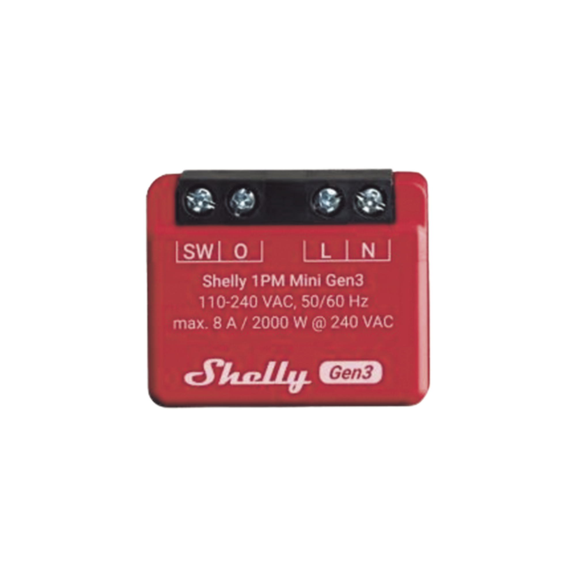 Mini Interruptor inteligente con Wi-Fi, medición de consumo, 1 canal 8A, compatible con asistentes de voz Alexa y GoogleHome SHELLY SHELLY1PMMINIGEN3 - SILYMX