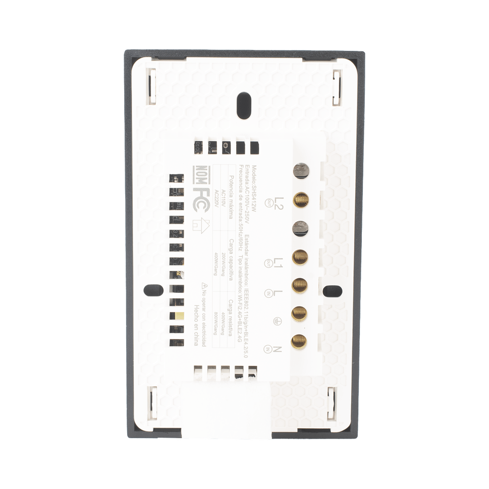 Wifi Apagador switch inalámbrico WIFI control de 2 regresos de carga 110V SHS412W - SILYMX