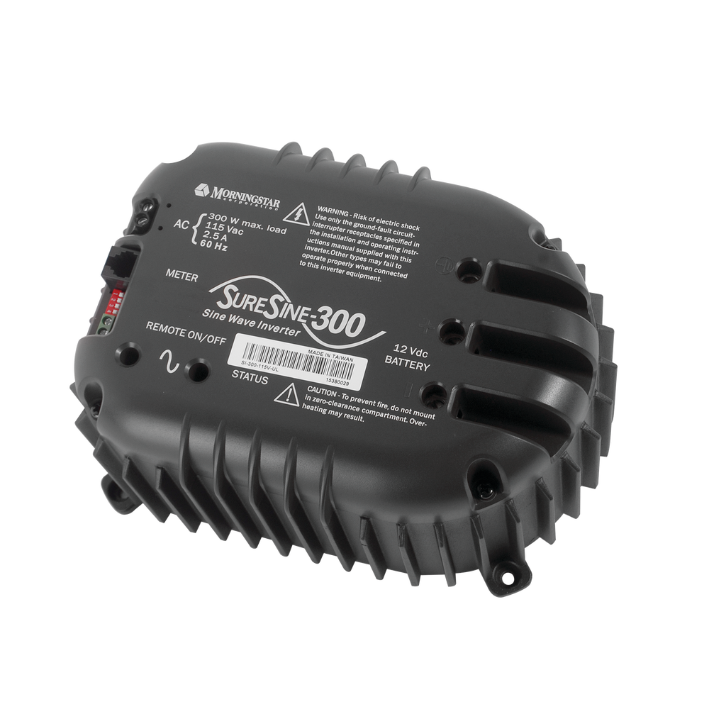 Inversor de Onda Sinusoidal Pura MORNINGSTAR 300 Watts de Potencia 12 Volts Entrada SI-300-115V-UL - SILYMX