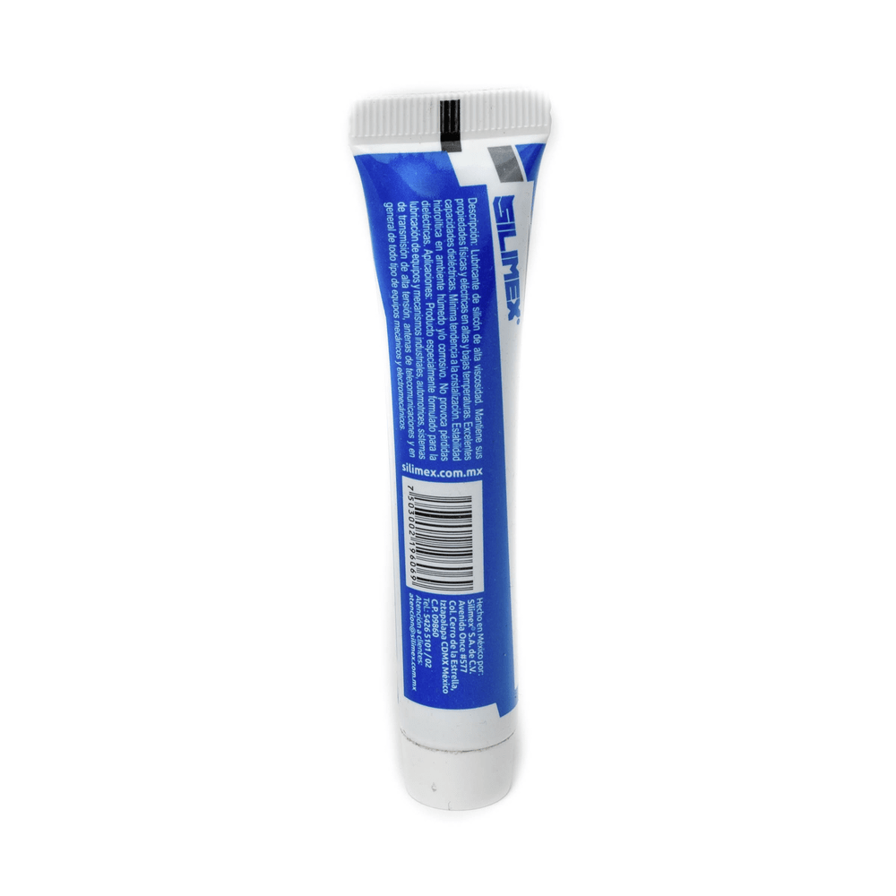 Lubricante de silicón dieléctrico de alta viscosidad soporte de -10 hasta 80C para mecanismos de alta fricción tubo 28 grs SILUB-AV - SILYMX