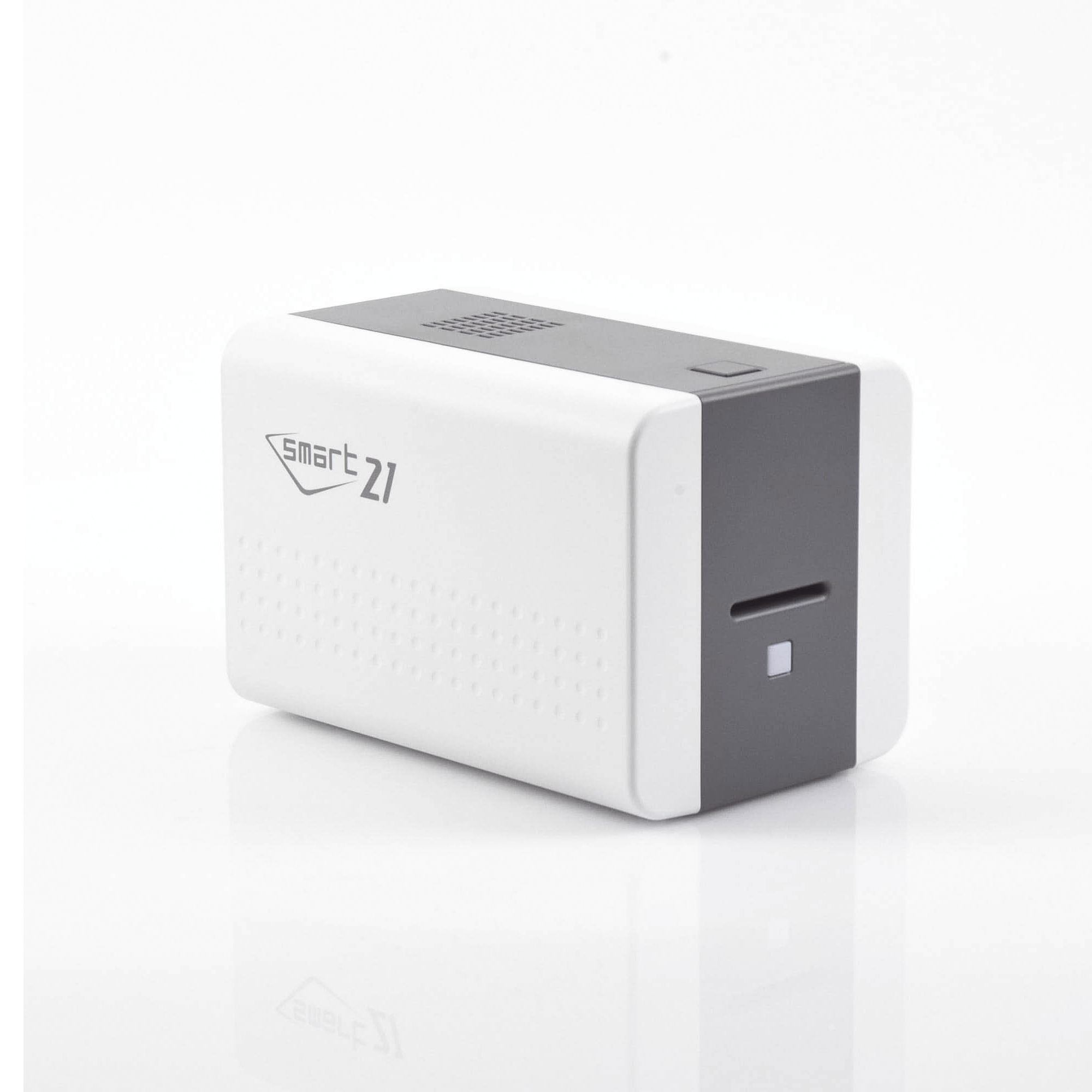 Impresora de Tarjetas Semi-automática SMART21 Ingreso de Tarjetas Manual/Incluye Ribbon, Software y 100 Tarjetas PVC SMART21SK - SILYMX