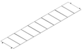 Kit Montaje 9 Paneles Solares Riel 1052mm Inclinación 0° Aluminext NXT-SM10P-1052