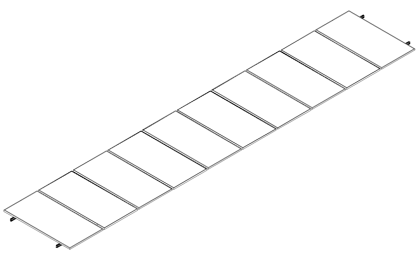Montajes para Paneles SolaresALUMINEXTNXT-SM10P-1052Kit Montaje 9 Paneles Solares Riel 1052mm Inclinación 0° Aluminext NXT - SM10P - 1052 - SILYMX