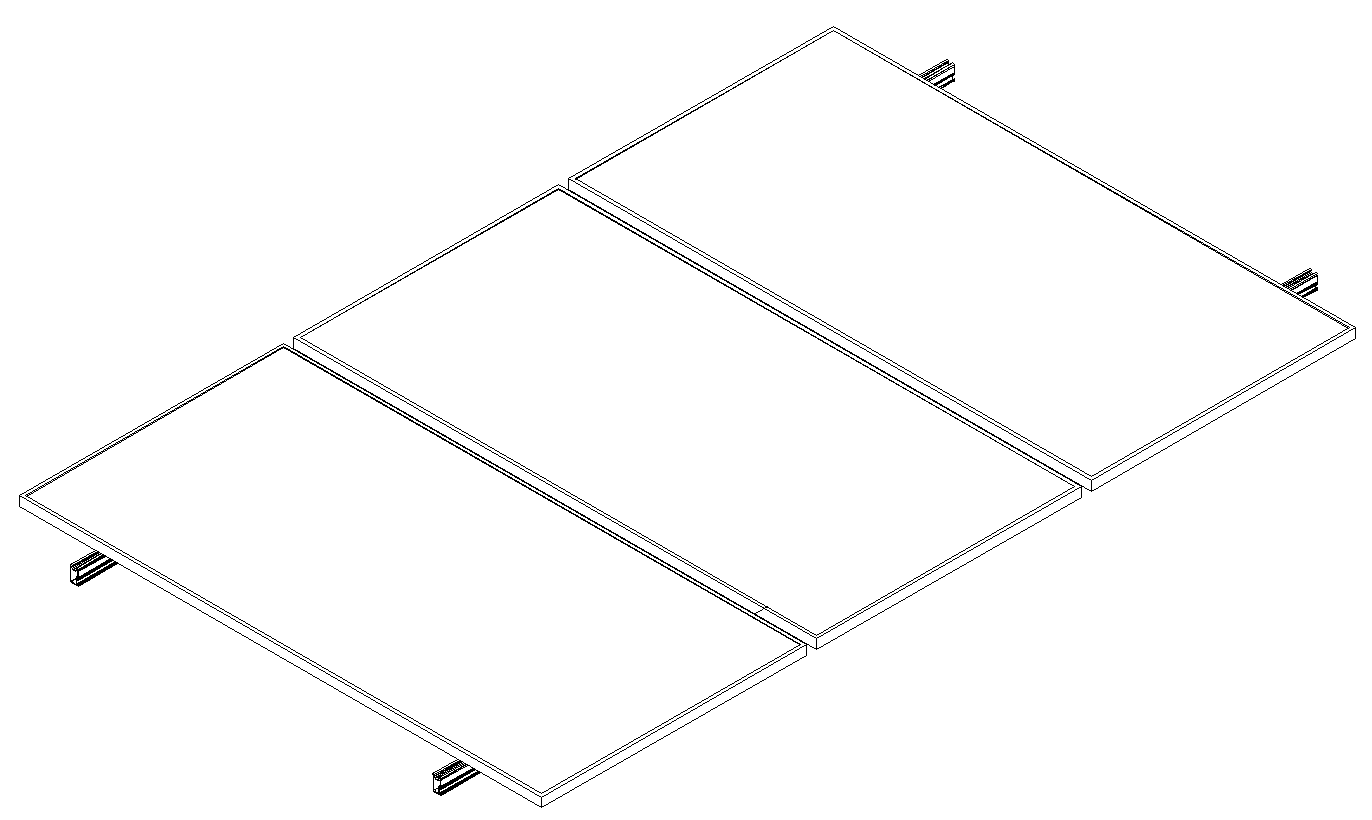 Montajes para Paneles SolaresALUMINEXTNXT-SM3P-1135Kit Montaje 3 Paneles Solares 0° 1135mm Riel Aluminio Aluminext NXT - SM3P - 1135 - SILYMX