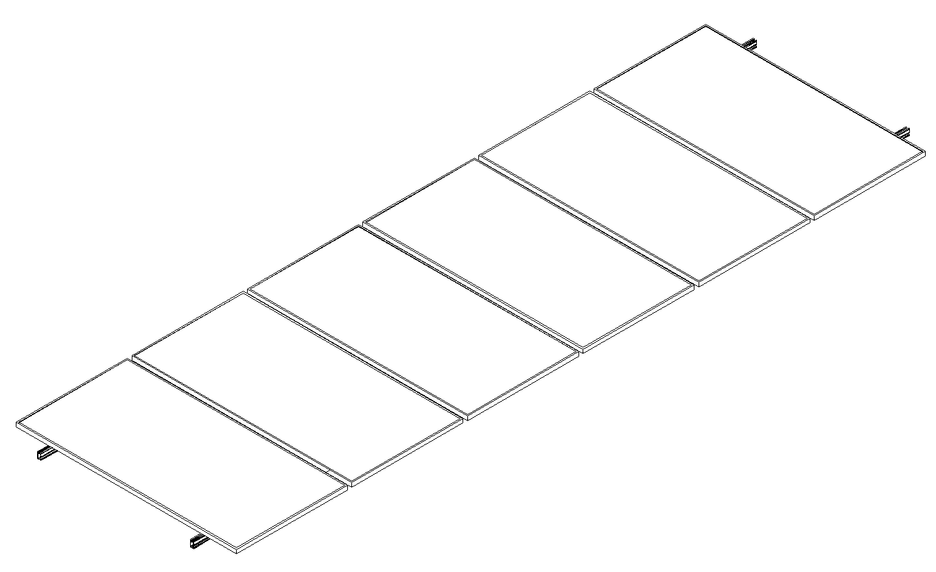Montajes para Paneles SolaresALUMINEXTNXT-SM6P-1135Kit Montaje Solar 6 Paneles Inclinación 0° Techo Plano 1135mm ALUMINEXT NXT - SM6P - 1135 - SILYMX