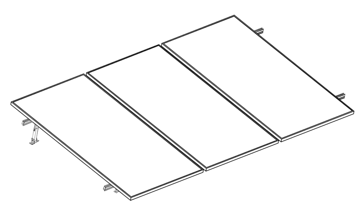 Montajes para Paneles SolaresALUMINEXTNXT-SM3I-20-1135Kit Montaje Solar 3 Paneles 10 - 20° Aluminio 1135mm ALUMINEXT NXT - SM3I - 20 - 1135 - SILYMX