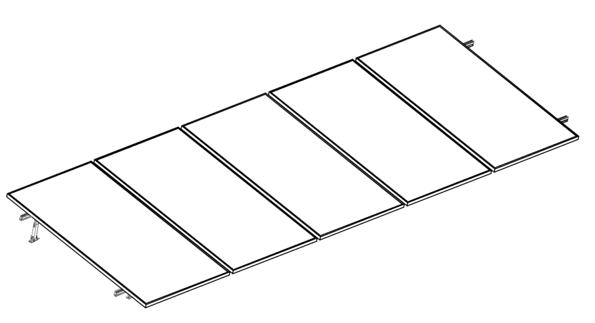 Montajes para Paneles SolaresALUMINEXTNXT-SM5I-20-1135Kit Montaje Next Rail 5 Paneles Solares 10° a 20° 1135mm Aluminext NXT - SM5I - 20 - 1135 - SILYMX