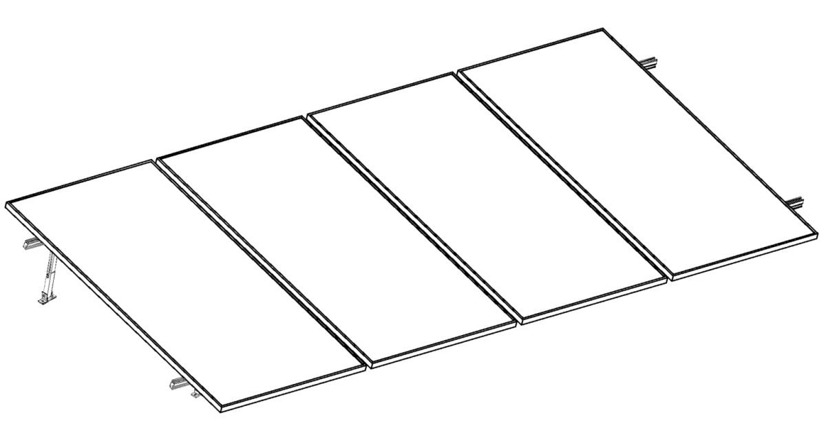 Montajes para Paneles SolaresALUMINEXTNXT-SM4I-30-1135Kit Montaje 4 Paneles Solares 15 - 30° hasta 1135mm Aluminio ALUMINEXT NXT - SM4I - 30 - 1135 - SILYMX