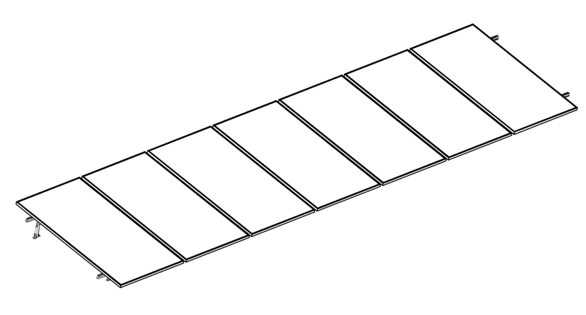 Montajes para Paneles SolaresALUMINEXTNXT-SM7I-20-1303Kit Montaje 7 Paneles Solares 10 - 20° hasta 1303mm Aluminio Aluminext NXT - SM7I - 20 - 1303 - SILYMX