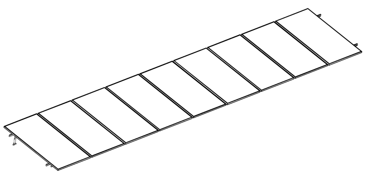 Montajes para Paneles SolaresALUMINEXTNXT-SM9I-20-1135Kit Montaje Next Rail 9 Paneles Solares 10 - 20° hasta 1135mm ALUMINEXT NXT - SM9I - 20 - 1135 - SILYMX