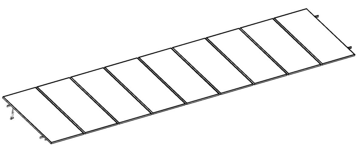 Montajes para Paneles SolaresALUMINEXTNXT-SM9I-30-1135Kit Montaje Solar 9 Paneles Inclinación 15 - 30° Hasta 1135mm ALUMINEXT NXT - SM9I - 30 - 1135 - SILYMX