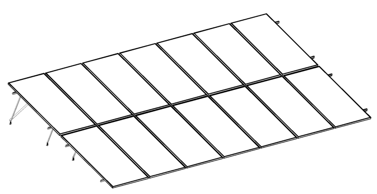 Montajes para Paneles SolaresALUMINEXTNXT-SM2X7-1135Kit Montaje Solar 14 Paneles 2x7 Vertical 20° 1135mm Aluminio ALUMINEXT NXT - SM2X7 - 1135 - SILYMX