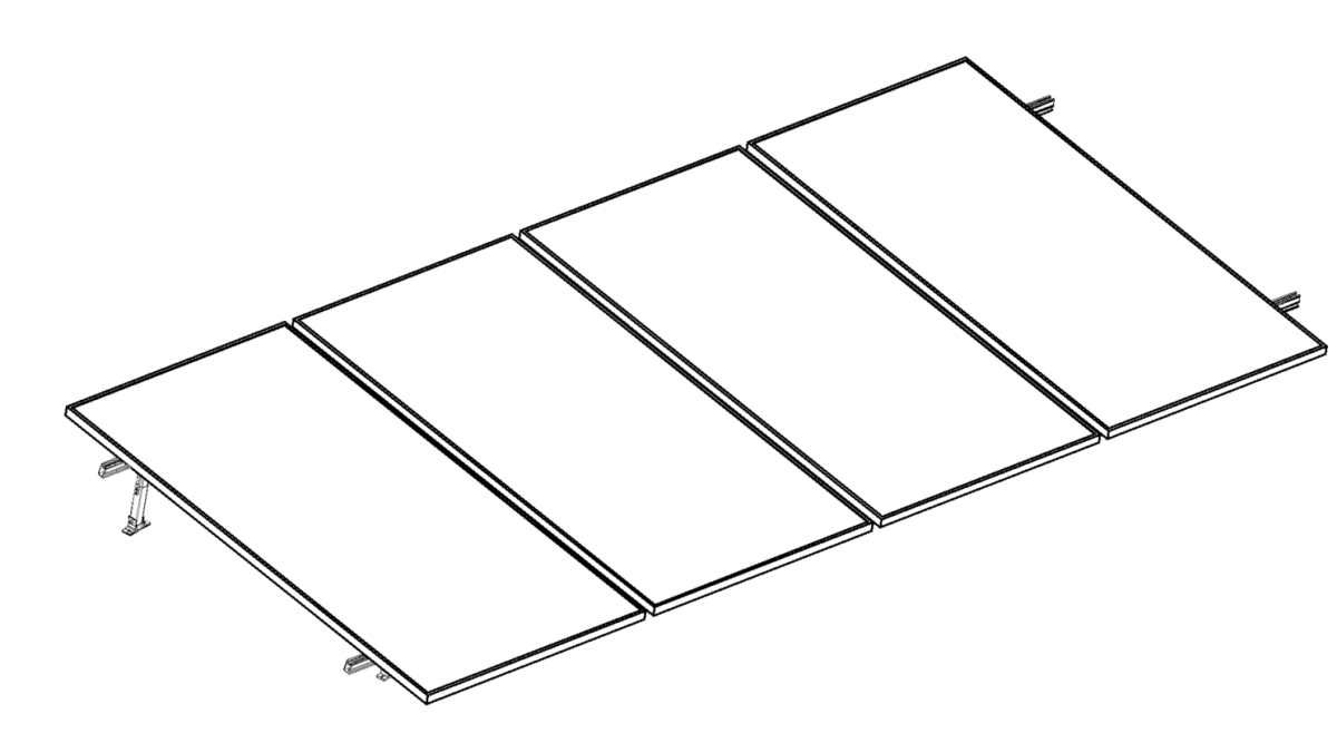 Montajes para Paneles SolaresALUMINEXTNXT-SM4I-20-1303Kit Montaje Solar 4 Paneles Inclinación 10 - 20° Hasta 1303mm Aluminio ALUMINEXT NXT - SM4I - 20 - 1303 - SILYMX