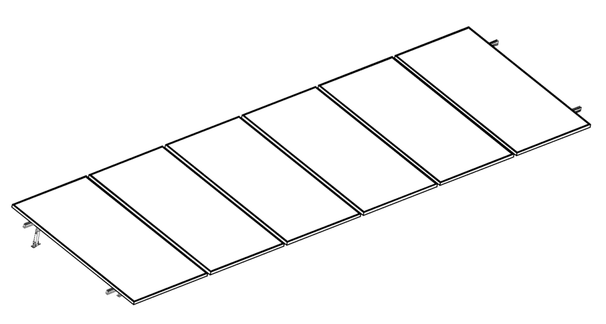 Montajes para Paneles SolaresALUMINEXTNXT-SM6I-20-1303Kit de Montaje Solar 6 Paneles 10 - 20° hasta 1303mm Aluminio ALUMINEXT NXT - SM6I - 20 - 1303 - SILYMX