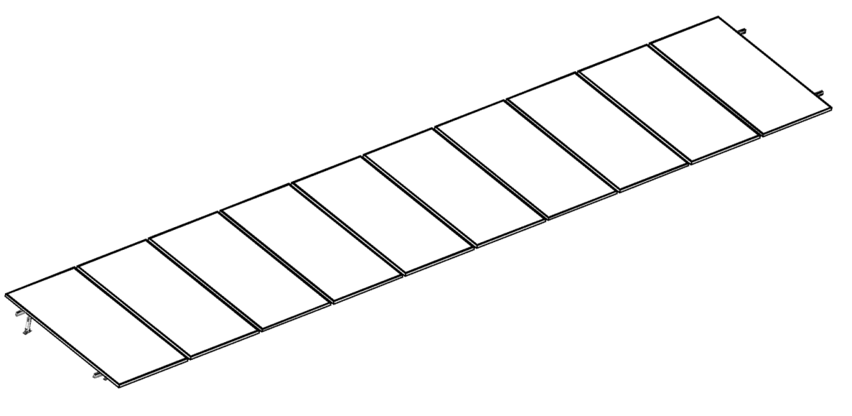 Montajes para Paneles SolaresALUMINEXTNXT-SM10I-20-1303Kit Montaje 10 Paneles Solares 10 - 20° Aluminio 1303mm ALUMINEXT NXT - SM10I - 20 - 1303 - SILYMX