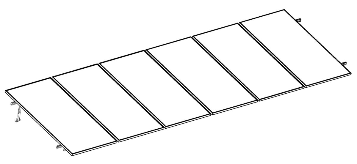 Montajes para Paneles SolaresALUMINEXTNXT-SM6I-30-1303Kit Montaje Solar 6 Paneles 15 - 30° hasta 1303mm Aluminio ALUMINEXT NXT - SM6I - 30 - 1303 - SILYMX