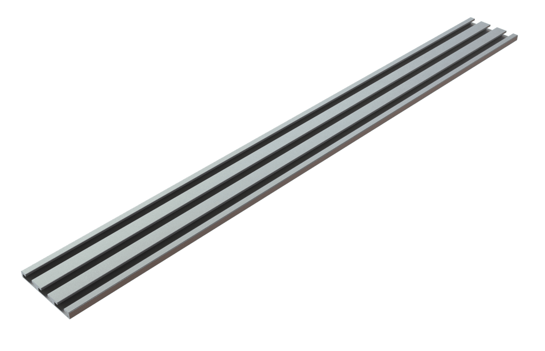 Montajes para Módulos por PartesALUMINEXTNXT-BR-1600Riel Aluminio 1.6m (5.2ft) Sistemas Contrapesos Barreras Puertas Aluminext NXT - BR - 1600 - SILYMX