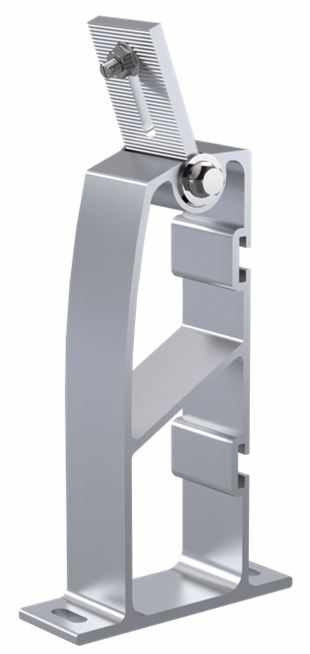 Montajes para Paneles SolaresALUMINEXTNXT-EFLSoporte Frontal Elevado Altura 32cm Aluminio Montaje Rieles 40x40mm ALUMINEXT NXT - EFL - SILYMX