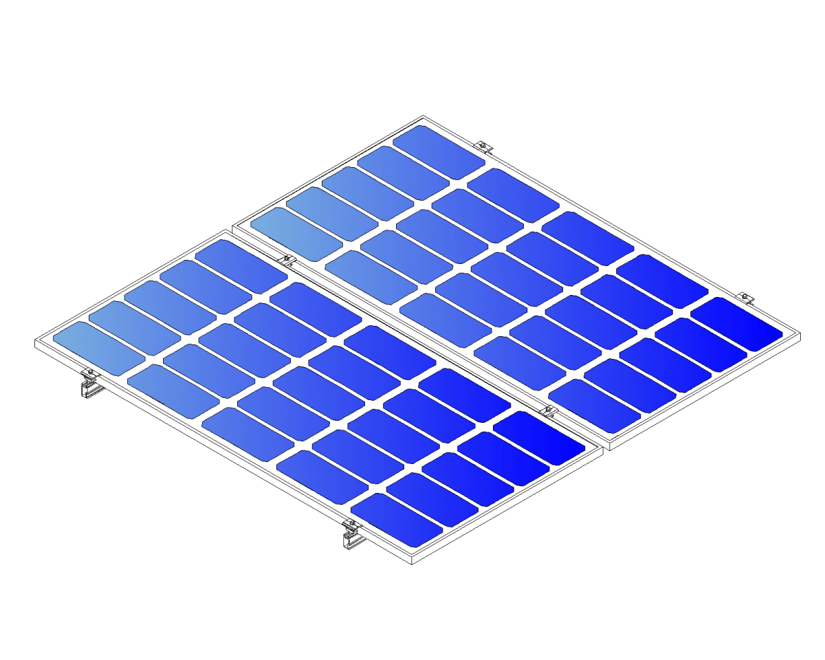 Montajes para Paneles SolaresALUMINEXTNXT-SM2P-1135-RKit Montaje Reforzado 2 Paneles Solares 0° hasta 1135mm ALUMINEXT NXT - SM2P - 1135 - R - SILYMX