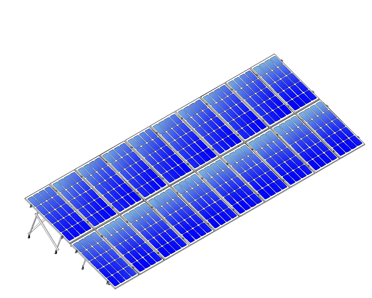 Montajes para Paneles SolaresALUMINEXTNXT-SM2X10-1135-RKit Montaje Solar Reforzado 20 Paneles 2 Filas Vertical 20° 1135mm Aluminext NXT - SM2X10 - 1135 - R - SILYMX