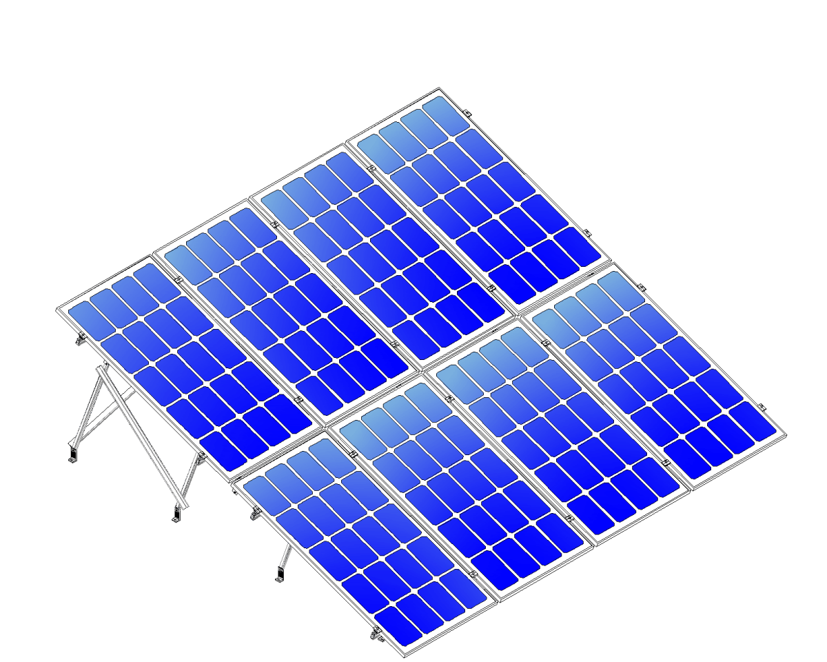 Montajes para Paneles SolaresALUMINEXTNXT-SM2X4-1135-RKit Montaje Solar Reforzado 8 Paneles Vertical 2x4 20° 1135mm ALUMINEXT NXT - SM2X4 - 1135 - R - SILYMX