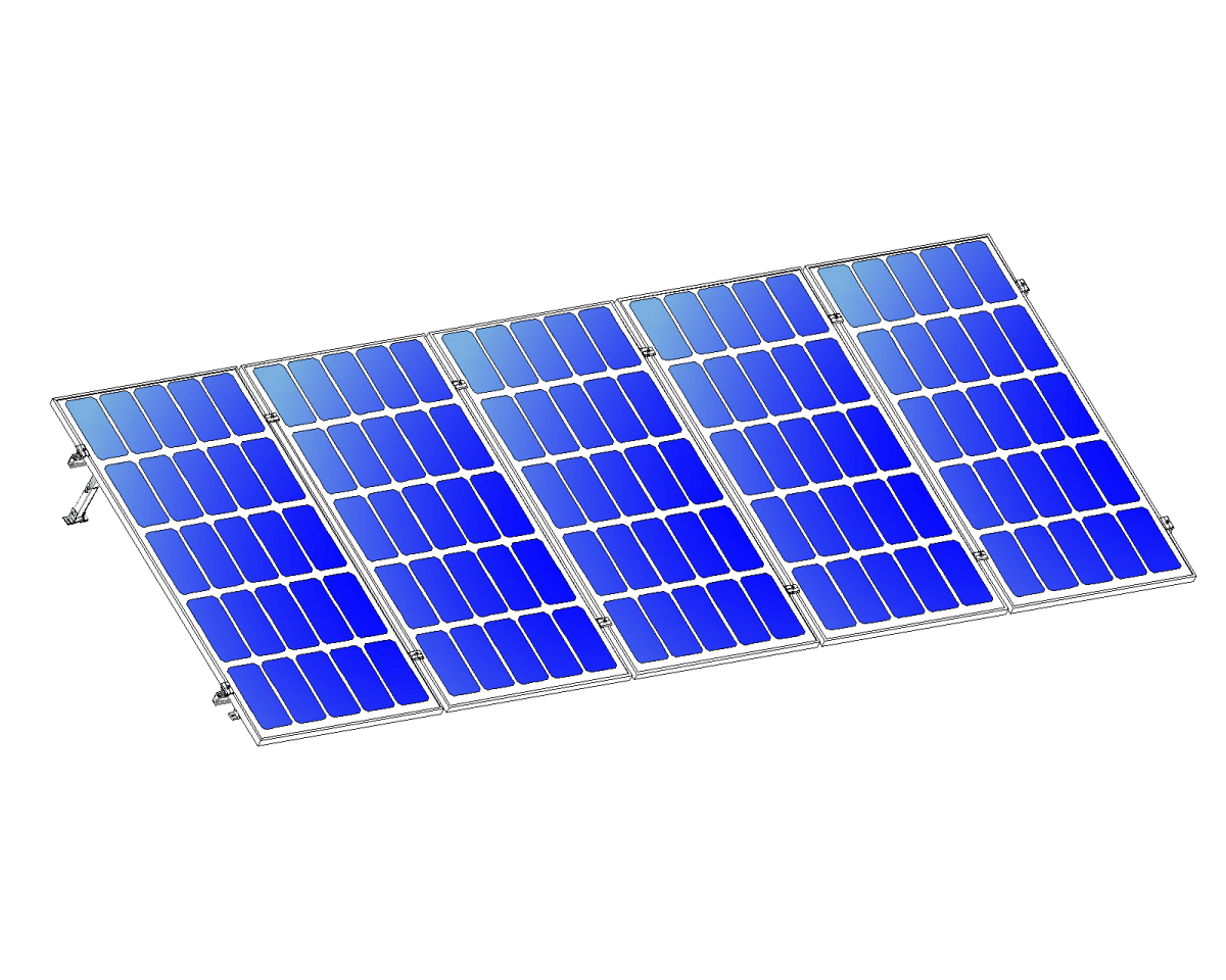 Montajes para Paneles SolaresALUMINEXTNXT-SM5I-30-1135-RKit Montaje Reforzado 5 Paneles Solares 15 - 30° 1135mm Next Rail ALUMINEXT NXT - SM5I - 30 - 1135 - R - SILYMX
