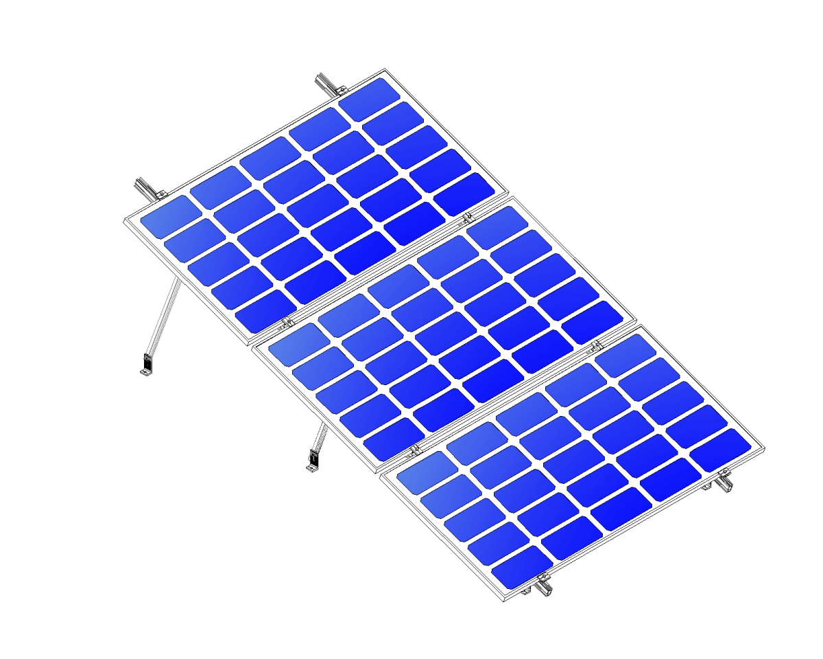 Montajes para Paneles SolaresALUMINEXTNXT-SMH3-1135-RKit Montaje Solar Reforzado Horizontal 3 Paneles 1 Fila 20° 1135mm ALUMINEXT NXT - SMH3 - 1135 - R - SILYMX