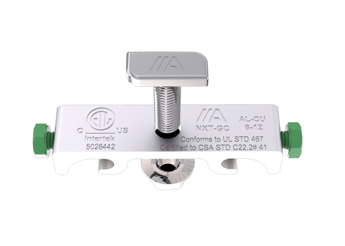 Tierras FísicasALUMINEXTNXT-GC-1-ULTerminal Conexión Tierra 2 Cables Riel DIN Certificación UL ALUMINEXT NXT - GC - 1 - UL - SILYMX