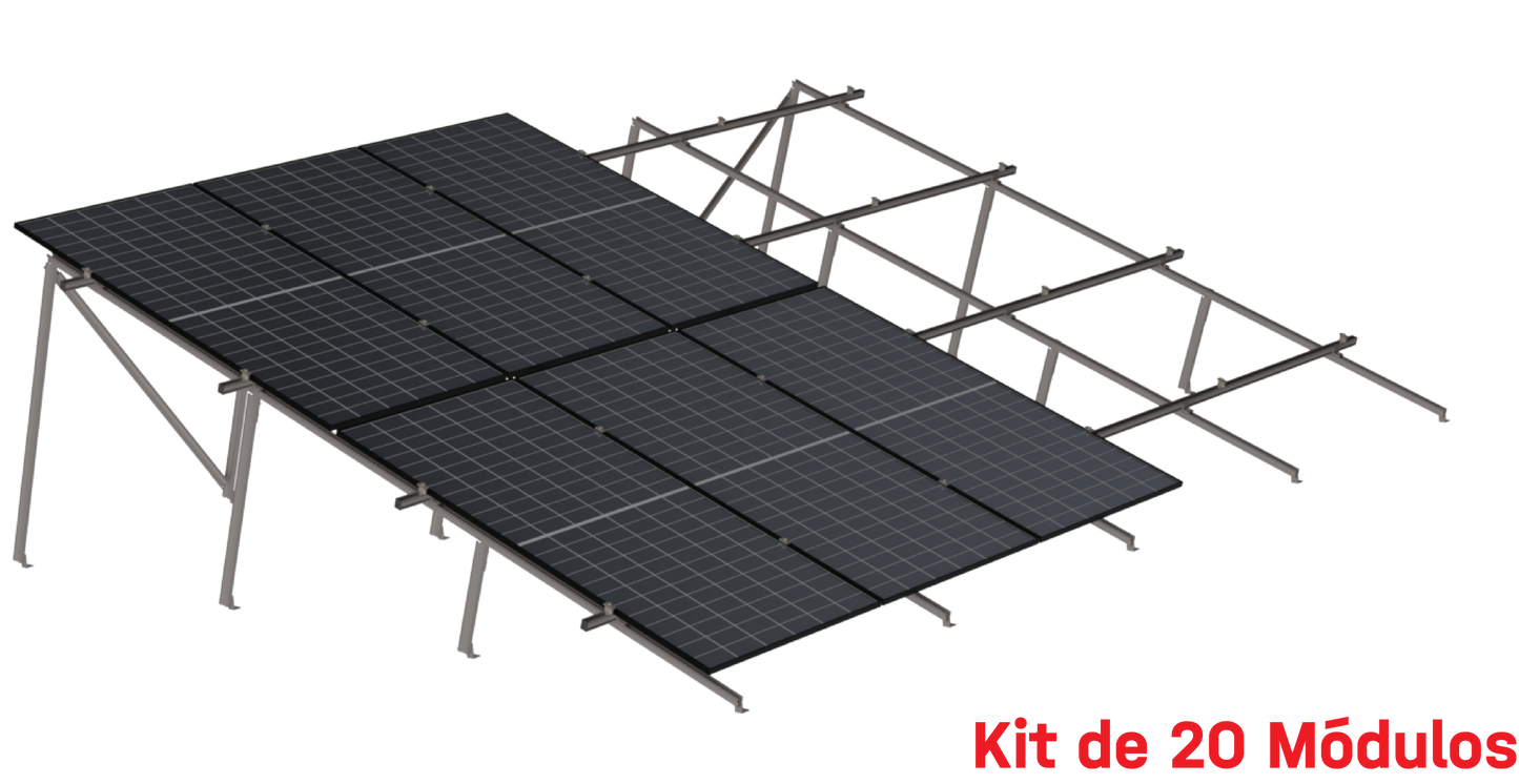Kit de K2 para 20 paneles en dos filas a  10° hasta  1134 mm - 160 km/h