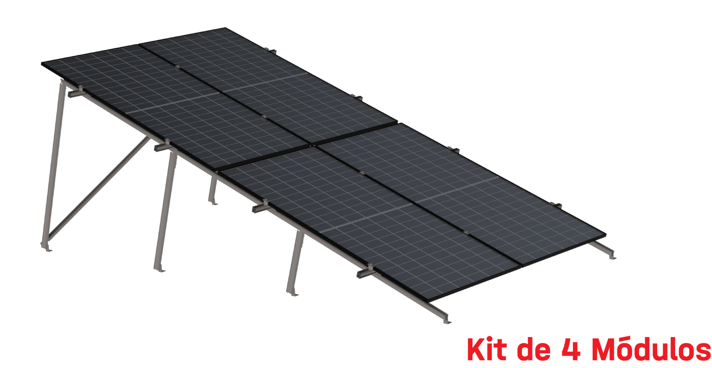 Kit de K2 para 4 paneles en dos filas a  10° hasta  1303 mm - 160 km/h