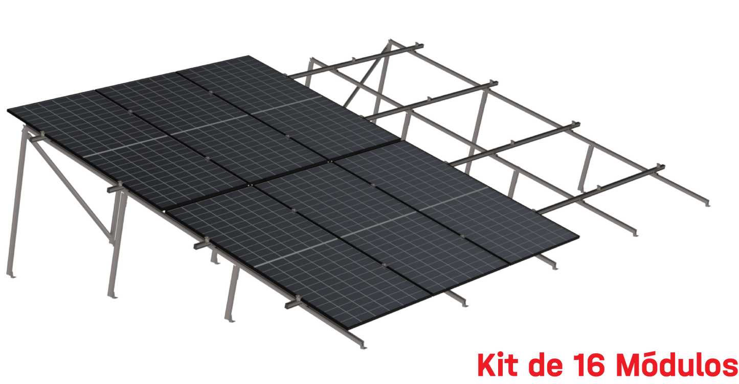 Kit de K2 para 16 paneles en dos filas a  10° hasta  1303 mm - 160 km/h