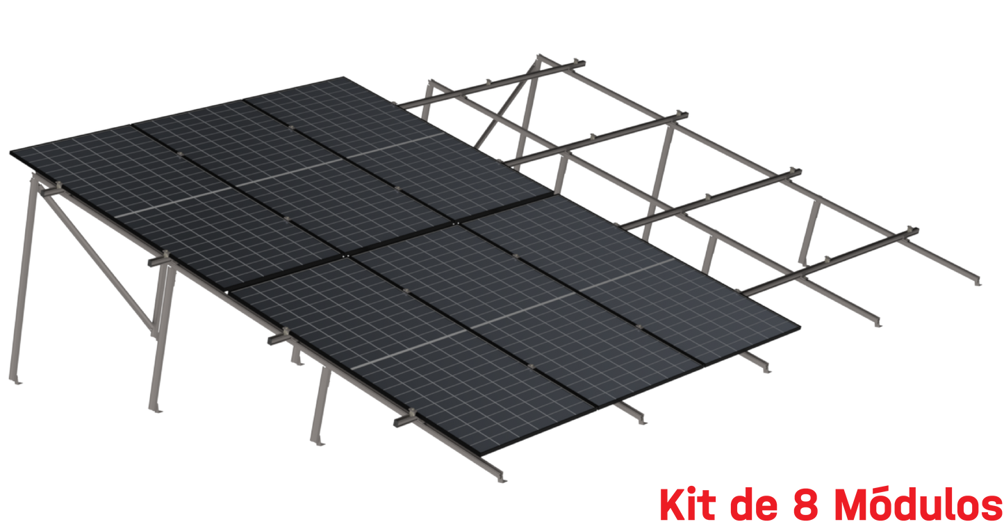 Kit de K2 para 8 paneles en dos filas a  20° hasta  1134 mm - 160 km/h