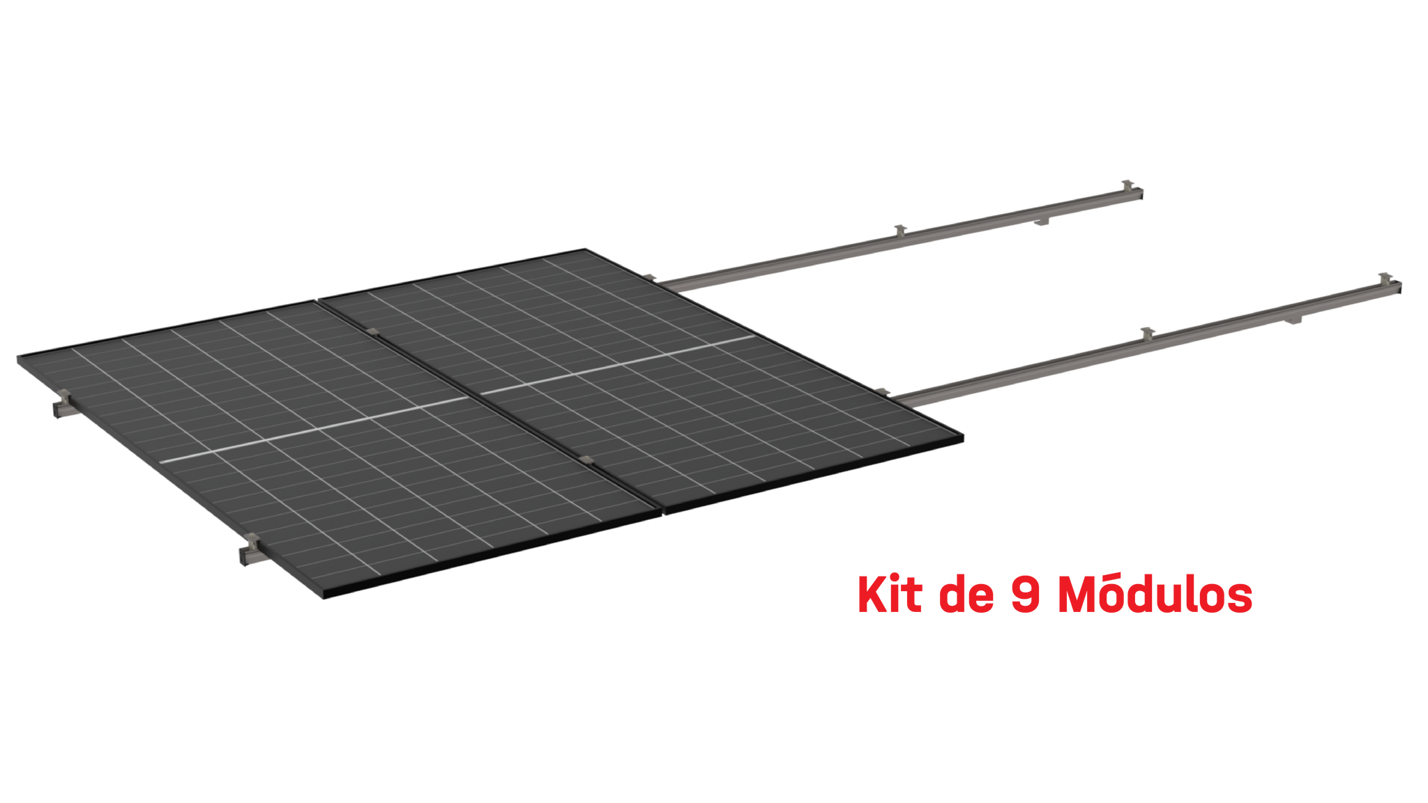 Kit de K2 para 9 paneles a 0° hasta 1303mm - 160km/h