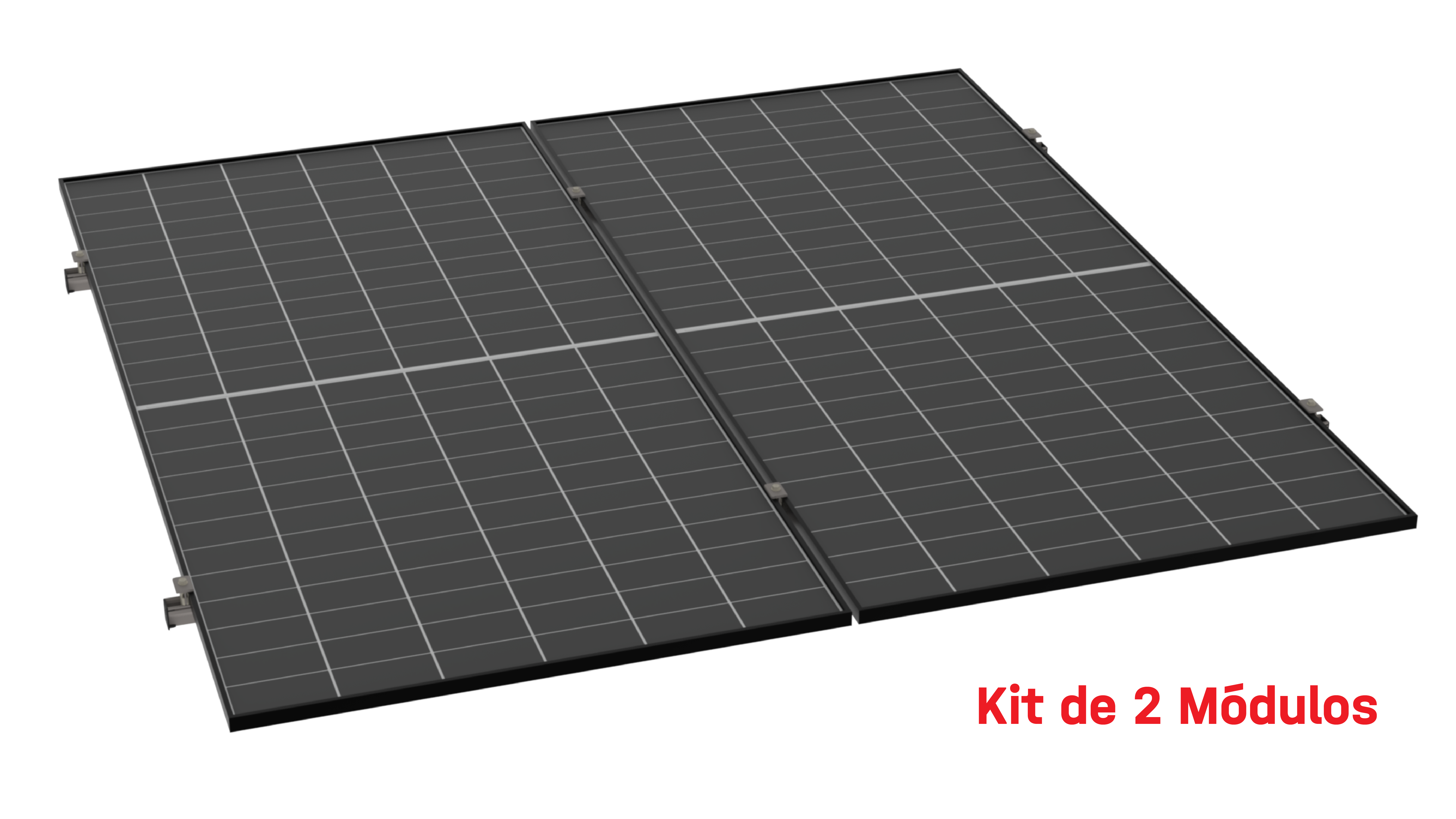 Kit Montaje K2 para 2 Paneles Solares 0° hasta 1134mm Resistencia 200km ...