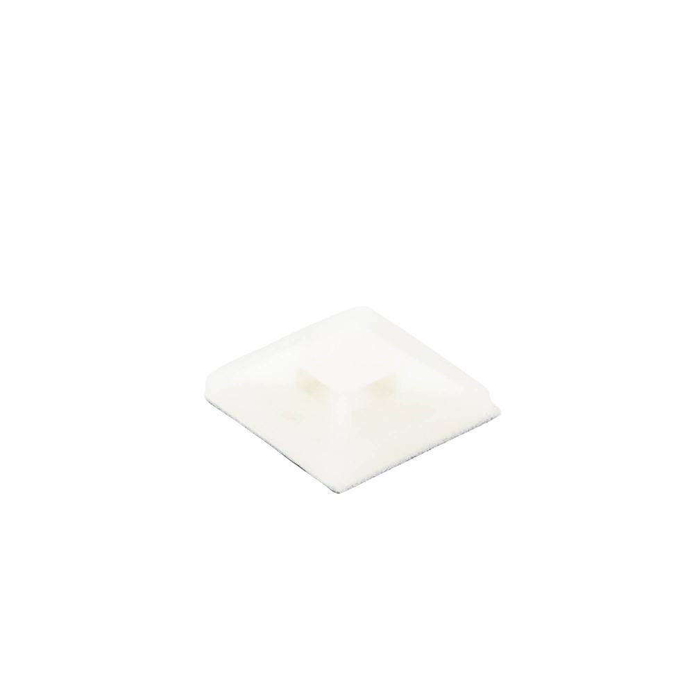 Montaje Sujetador Adhesivo STRONGHOLD de 4 Vías de 1" x 1" x 1/4" Color Natural Nylon 6.6 Retardante de Llamas V-2 Paquete de 100pz SMP16A-C - SILYMX