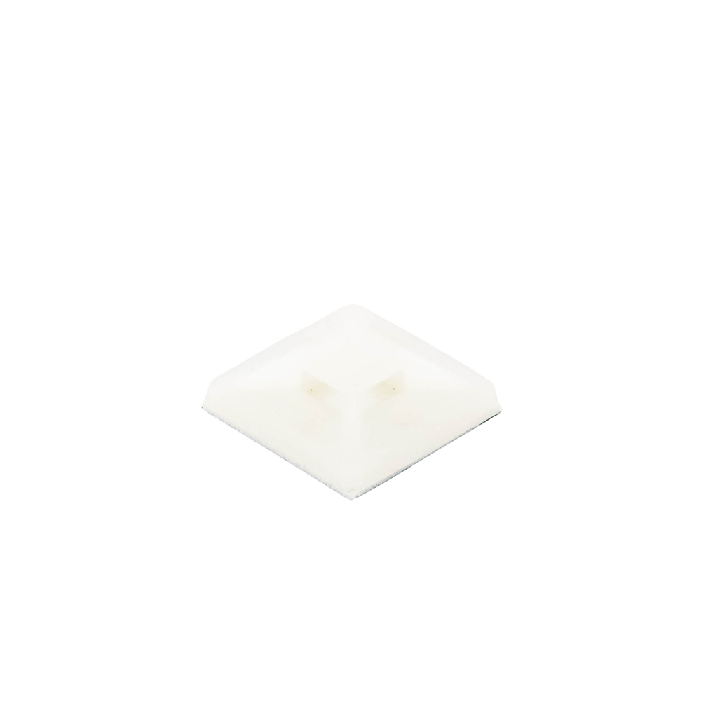 Montaje Sujetador Adhesivo STRONGHOLD de 4 Vías de 1" x 1" x 1/4" Color Natural Nylon 6.6 Retardante de Llamas V-2 Paquete de 100pz SMP16A-C - SILYMX