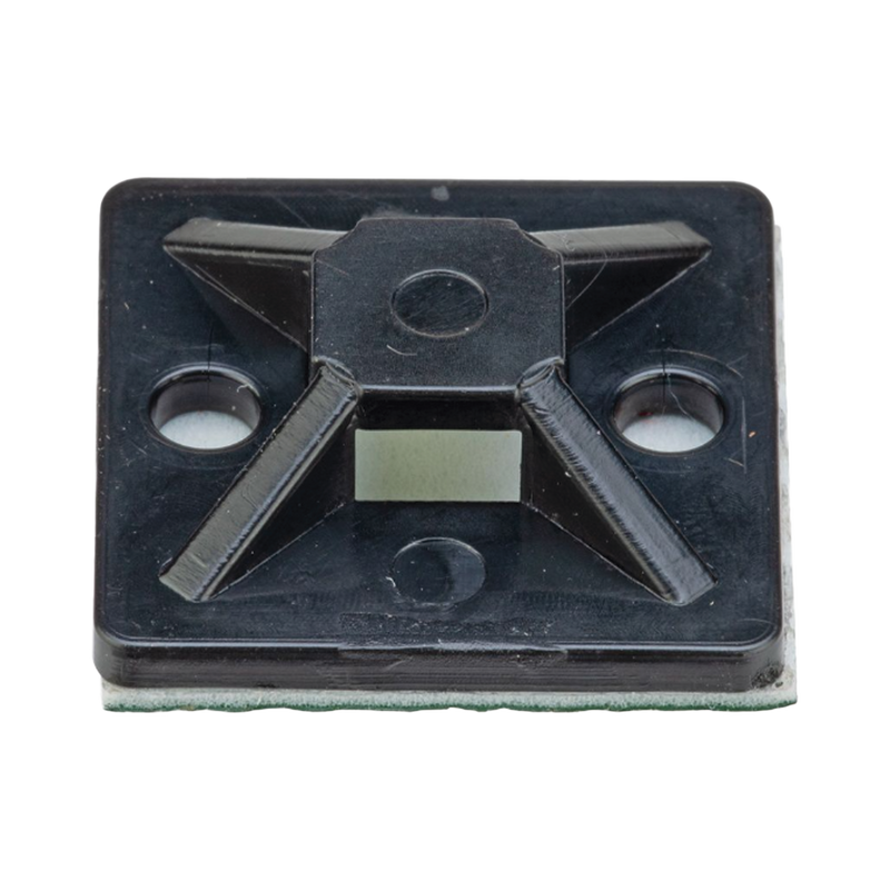 Montaje Sujetador Adhesivo STRONGHOLD de 4 Vías de 1" x 1" x 1/4" Color Negro Nylon 6.6 Retardante de Llamas V-2 Paquete de 100 pz SMP16A-C0 - SILYMX