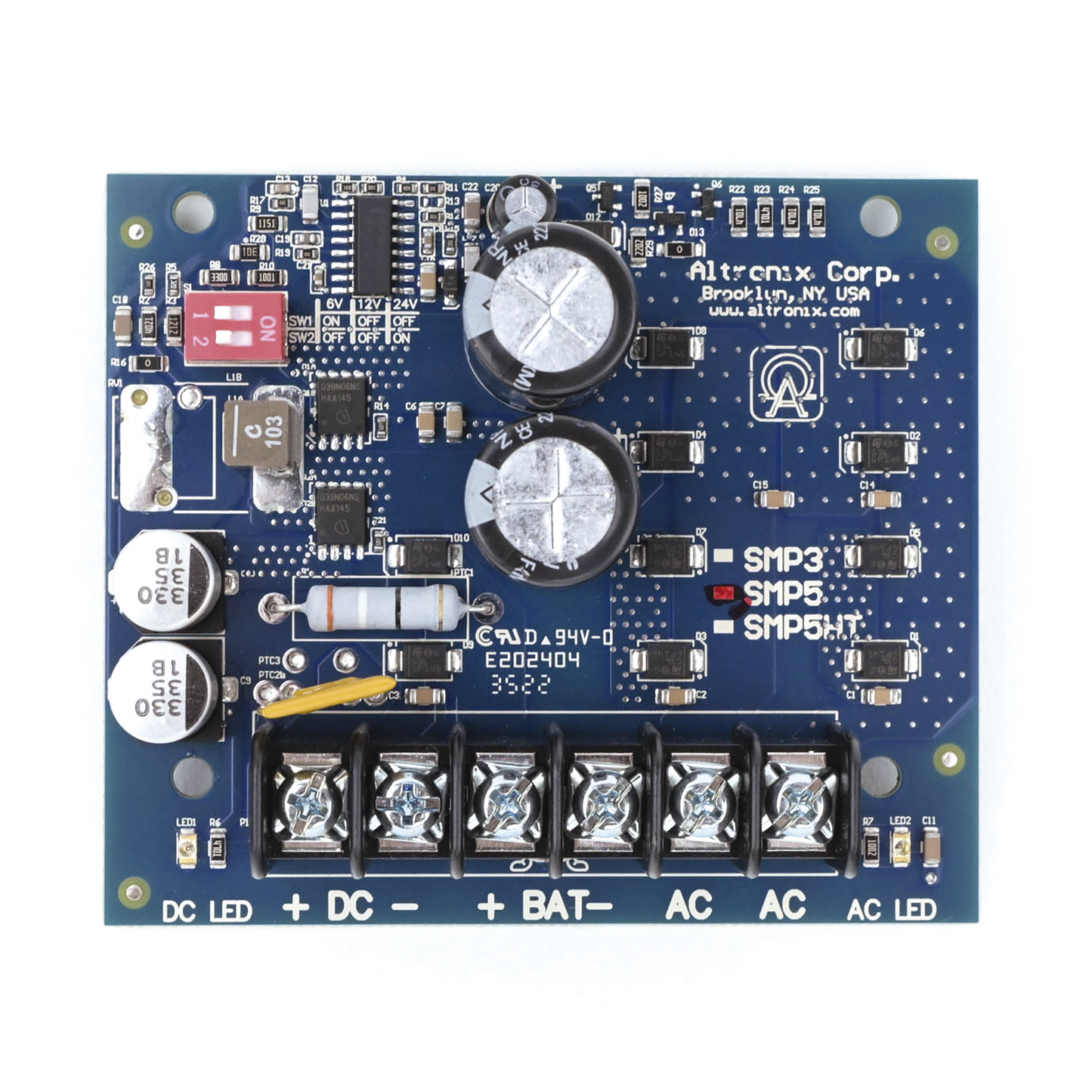 Fuente de Poder Tipo Tarjeta Altronix SMP-5 6/12/24 Vcc 4 A con Respaldo - SILYMX