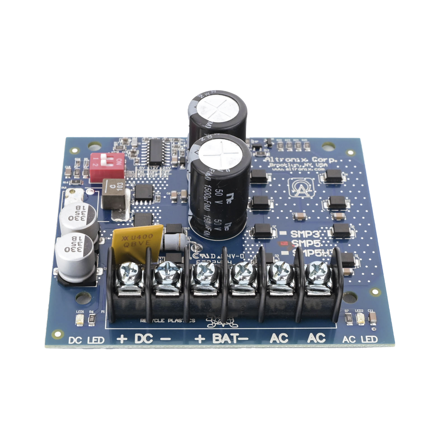 Fuente de Poder Tipo Tarjeta Altronix SMP-5 6/12/24 Vcc 4 A con Respaldo - SILYMX