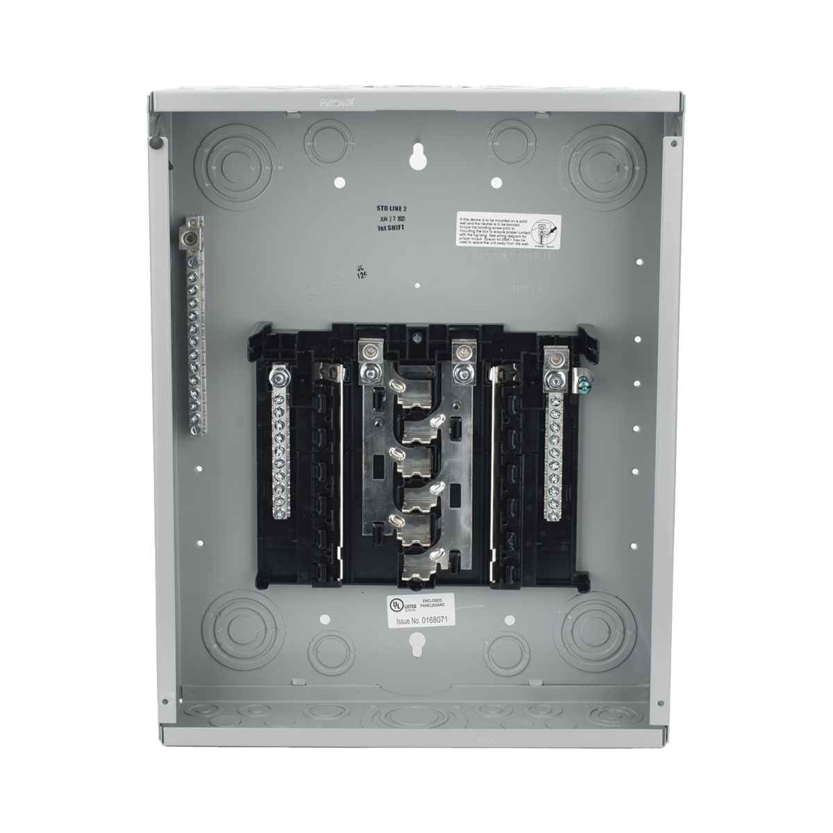 Centros de Carga e InterruptoresSIEMENSSN1224L1125Centro de carga monofásico 1 Fase 3 Hilos para interruptores QP de 12 polos - 24 circuitos 120/240vca Barras de aluminio 125 Amp Nema 1 uso interior. Incluye tapa. - SILYMX