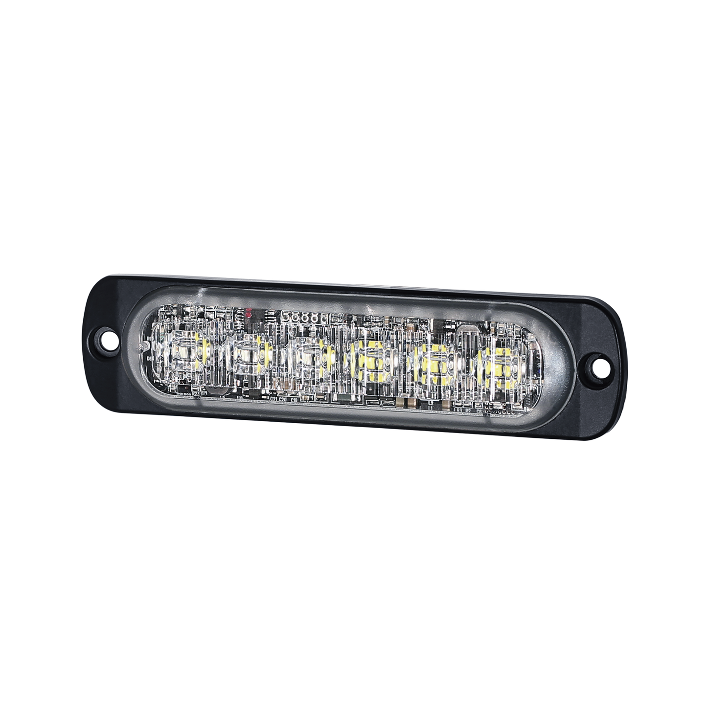 Luz Auxiliar de 12 LED, Rojo/Azul, Lente Transparente, SAE