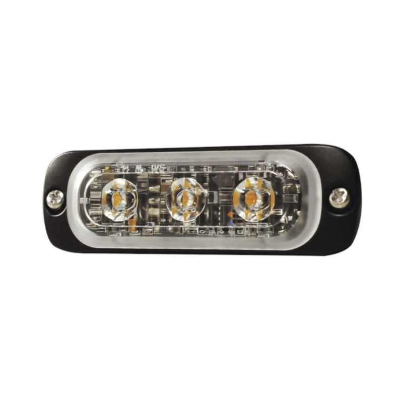 Luz Auxiliar de 3 LED Rojos SAE 12 a 24 Vcd Lente transparente SP3R - SILYMX