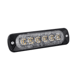 Luz Auxiliar de 6 LED Roja Bisel Negro Lente Transparente - SILYMX