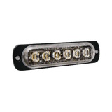 Luz Auxiliar de 6 LED Azul Bisel Negro Lente Transparente - SILYMX