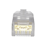 Plug RJ45 Cat6A Para Cable UTP PANDUIT de Calibre 23-24 AWG Chapado en Oro de 50 micras Paquete de 100 piezas - SILYMX