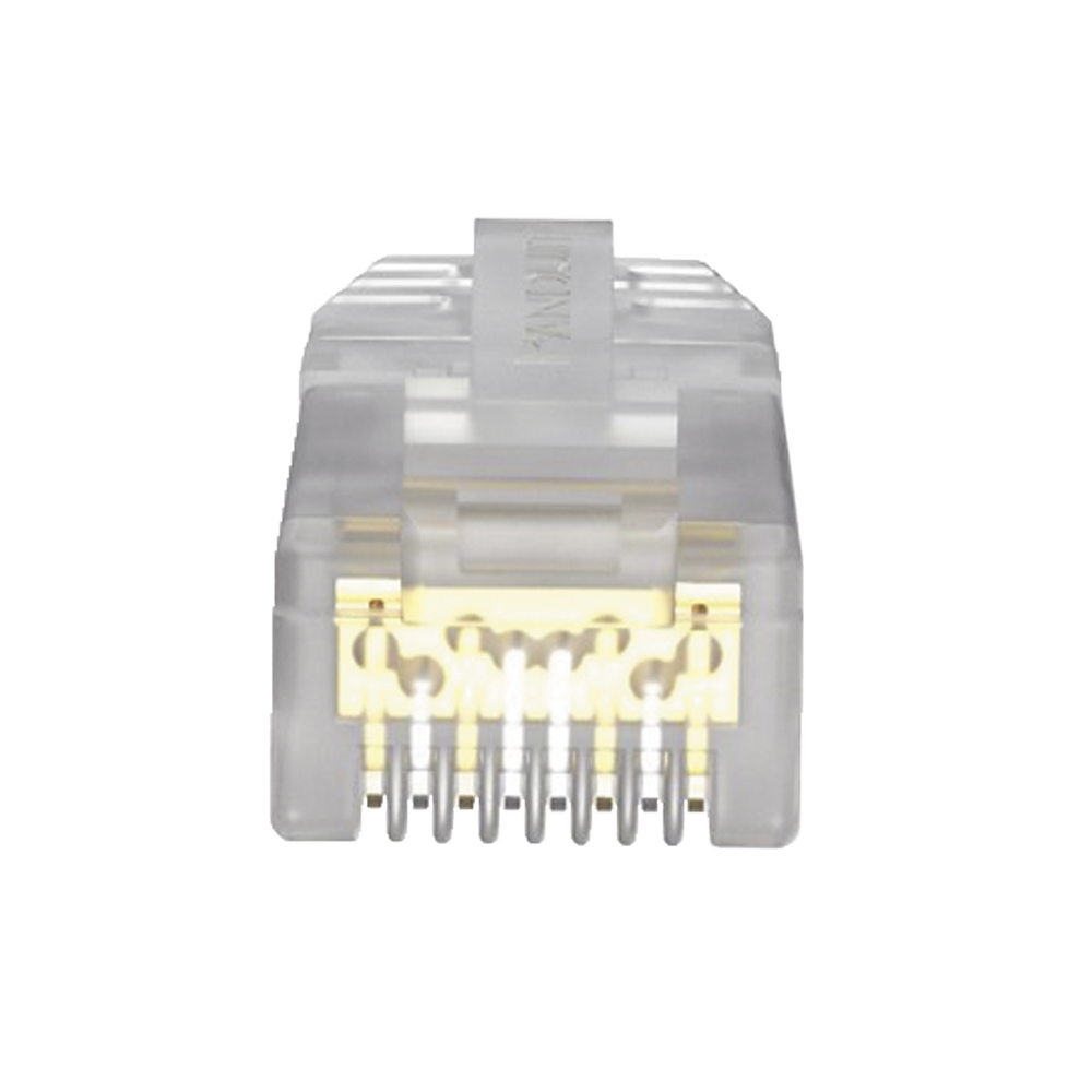 Plug RJ45 Cat6A Para Cable UTP PANDUIT de Calibre 23-24 AWG Chapado en Oro de 50 micras Paquete de 100 piezas - SILYMX