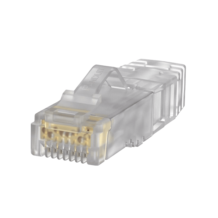 Plug RJ45 Cat6A Para Cable UTP PANDUIT de Calibre 23-24 AWG Chapado en Oro de 50 micras Paquete de 100 piezas - SILYMX