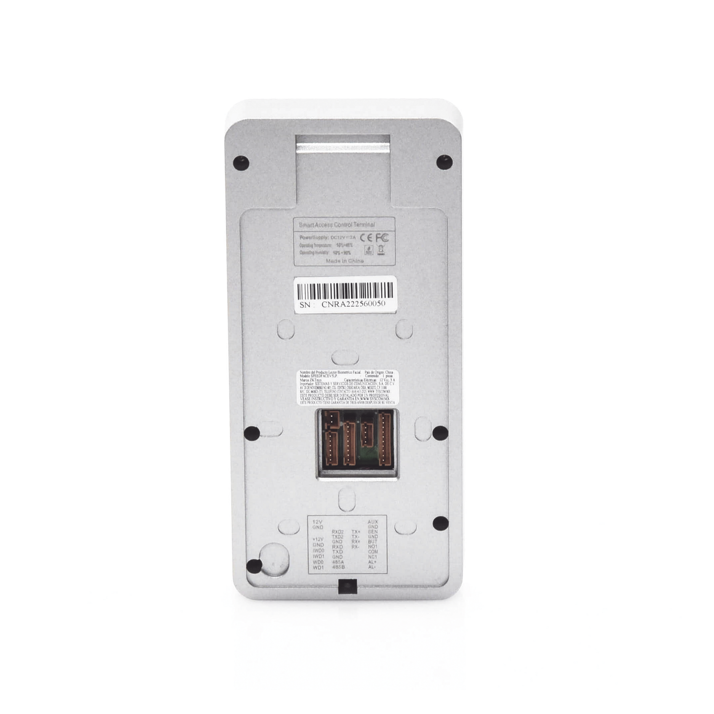 Biométrico Facial y de Palma ZKTECO SIN CONTACTO con pantalla Touch de 5" 6000 rostros Lector de Huella Digital Lector de Códigos QR SPEEDFACEV5LP